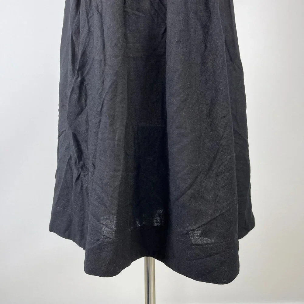 NWOT Farm Rio Linen Blend Black Sleeveless Mini Dress Size M - Picture 7 of 15